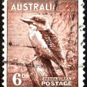 AUT Selo, 1937, (Austrália/Oceania), (U), Yt:AU 116(B). Definitives. Kookaburra.