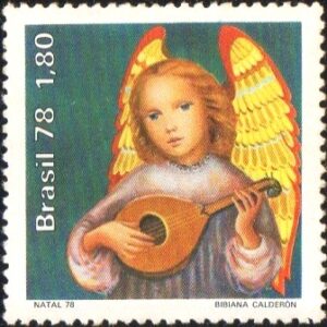 Br-Selo, 1978, C-1071-RHM, (Mint). Natal (Anjo Alaúde).