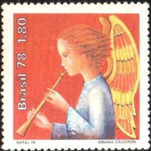 Br-Selo, 1978, C-1073-RHM, (Mint), Natal (Anjo Flauta).