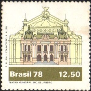 Br-Selo, 1978, C-1078-RHM, (Mint). Teatros Brasileiros (Teatro Municipal - Rio de Janeiro/RJ). R$