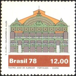 Br-Selo, 1978, C-1077-RHM, (Mint). Teatros Brasileiros (Teatro José de Alencar, Fortaleza - Ceará.