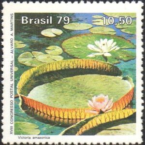 Br-Selo, 1979, C-1091-RHM, (Mint). Proteção à Natureza - Parque Nacional da Amazônia (Vitória Régia).