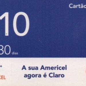 Br-Cartão Telefônico, 2004, (U), Cartão Claro - A sua Americel agora é Claro.