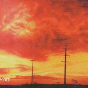 Br-Cartão Telefônico, 2003, (U), Série: Céu de Brasília (3/4), Crepúsculo no Planalto Central, óleo sobre tela, de Juliana Limeira.