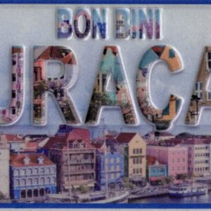 CUR Placa Metálica, (Curaçau/Ilhas do Caribe), 2017, (UNC), Title: Curaçao: Bom Bini, view of the city.