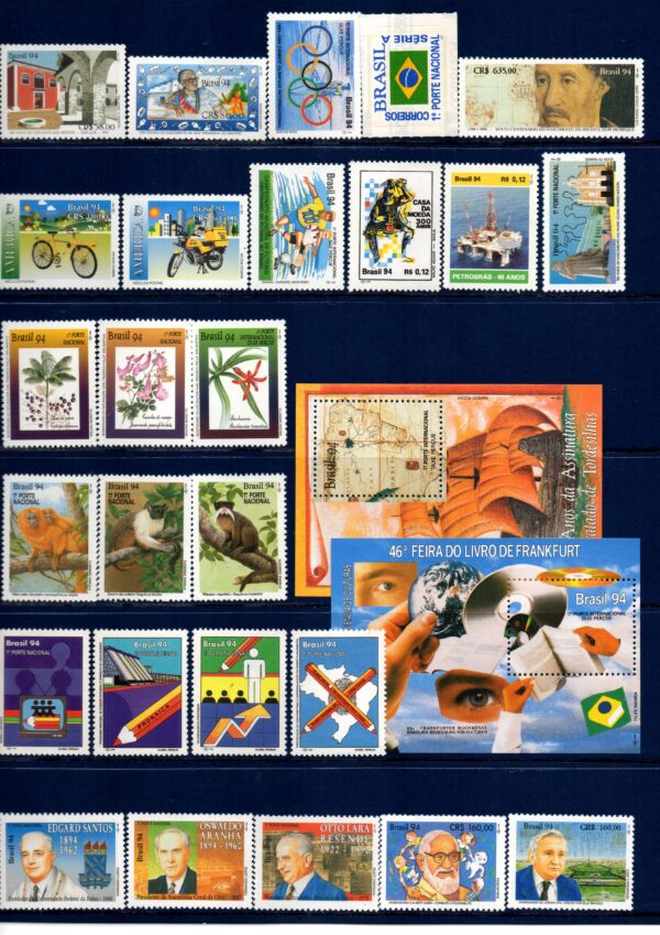 Br-Selos, 1994, Ano Completo, (Mint), Título: Diversidade Natural e Cultural do Brasil. - Imagem 3