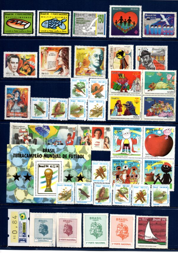 Br-Selos, 1994, Ano Completo, (Mint), Título: Diversidade Natural e Cultural do Brasil. - Imagem 2