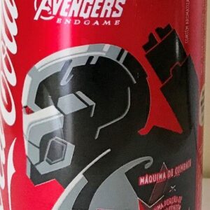 Br Latinha, Refrigerante, 2019, 01 (uma) (vazia), Coca-Cola Sem Açúcar, Vingadores Ultimato endgame, Colecionável 350ml, Personagem “Máquina de Combate”, Anel de alumínio.