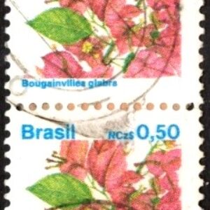 Br-Quadra, 1989, RE-671-RHM, (U). Flora Brasileira (Bougainvilles glabes - Primavera).