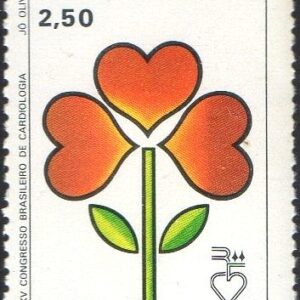 Br-Selo, 1979, C-1096-RHM, (Mint), XXXV Congresso da Sociedade Brasileira de Cardiologia - Homenagem a Carlos Chagas.