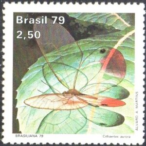 Br-Selo, 1979, C-1098-RHM, (Mint). Dia do Selo - Brasiliana 79 - Borboletas (Cithaerias aurora).