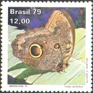 Br-Selo, 1979, C-1100-RHM, (Mint). Dia do Selo - Brasiliana 79 - Borboletas. (C. eurilochus).