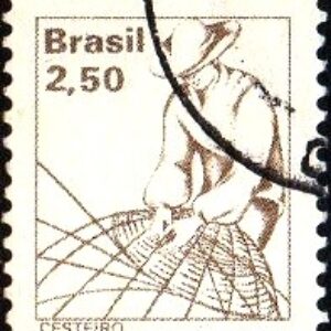 Br-Selo, 1979, RE- 593-RHM, (N). Papel Couchê, FSF - sem Filigrana, (Cesteiro).