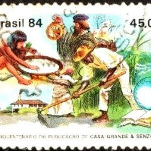 Br-Selo, 1984, C-1371-RHM, (U). Centenário da publicação de Casa-Grande e Senzala.