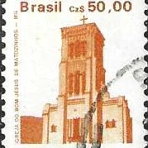 Br-Selo, 1987, RE-652 RHM, (N). Patrimônio Histórico e Artístico Brasileiro Igreja do Bom Jesus de Matozinho/MG).