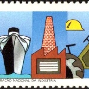 Br-Selo, 1988, C-1595-RHM, (Mint). 50 Anos da Confederação Nacional de Indústria.