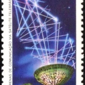 Br-Selo, 1988, C-1617-RHM, (Mint). Ansat 10 - Estações Terrenas de Comunicações Via Satélite Telebrás Embratel - CPqD.