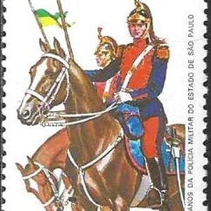 Br-Selo, 1981, C-1239-RHM, (Mint). 150 Anos da Polícia Militar do Estado de São Paulo (Polícia Montada).