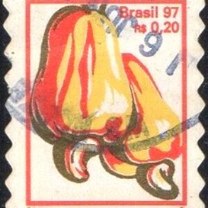 Br-Selo, 1997, RE-739 (RHM), (U), Frutas – Auto-adesivos - CF (Caju).