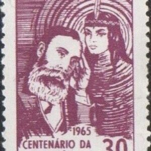 Br-Selo, 1965, C-531-RHM, (Mint). Centenário do Livro Iracema de José de Alencar (1829-1877), Poeta, Jornalista e Político.