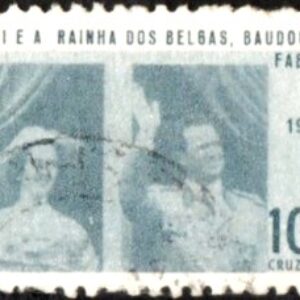 Br-Selo, 1965, C-542-RHM, (U). Visita dos Reis Belgas Balduino e Fabíola.