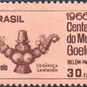 Br-Selo, 1966, C-555-RHM, (Mint). Centenário do Museu Emílio Goeldi em Belém/PA.