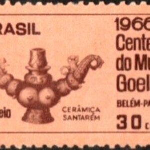 Br-Selo, 1966, C-555-RHM, (N). Centenário do Museu Emílio Goeldi em Belém/PA.