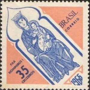 Br-Selo, 1966, C-562-RHM, (Mint). Natal. (Maria e Jesus).