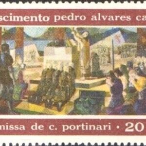 Br-Selo, 1968, C-596-RHM, (Mint). 5º Centenário de Pedro Álvares Cabral (1ª Missa).