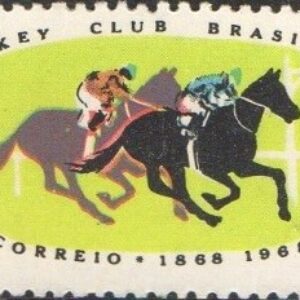 Br-Selo, 1968, C-600-RHM, (Mint). Centenário do Jockey Club Brasileiro.