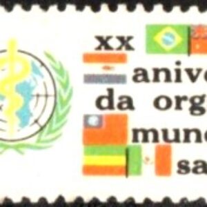 Br-Selo, 1968, C-615-RHM, (Mint). XX Aniversário da Organização Mundial da Saúde.