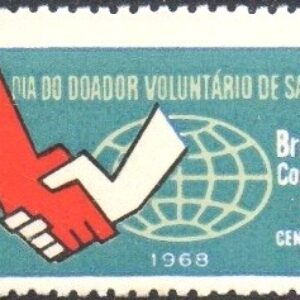 Br-Selo, 1968, C-621-RHM, (Mint). Dia do Doador Voluntário de Sangue.