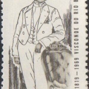Br-Selo, 1969, C-628-RHM, (Mint). Sesquicentenário do Nascimento do Visconde de Rio Branco.