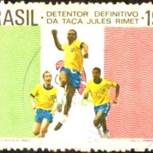 Br-Selo, 1970, C-682-RHM, (U), Brasil Tricampeão Mundial de Futebol.