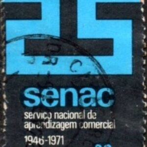 Br-Selo, 1971, C-715-RHM, (N), 25 Anos do SENAC SESC - SE - TENANT.