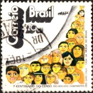 Br-Selo, 1972, C-760-RHM, (U). Desenvolvimento Nacional, 1º Centenário do Censo.