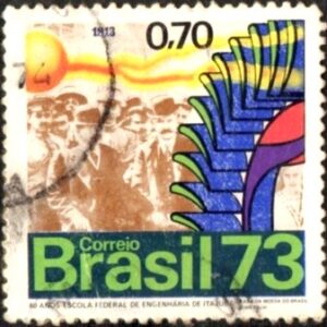 Br-Selo, 1973, C-790-RHM, (N), Promoção das Ciências - 50 Anos Escola Federal de Itajubá/MG - (UNIFEI).