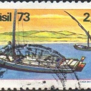 Br-Selo, 1973, C-822-RHM, (U). Divulgação das Embarcações Típicas Brasileiras (Saveiro).