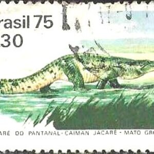 Br-Selo, 1975, C-894-RHM, (U). Preservação da Fauna e Flora (Jacaré).