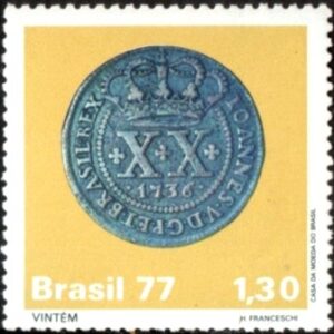 Br-Selo, 1977, C-1002-RHM, (Mint). Moedas do Brasil Colonial.