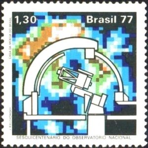 Br-Selo, 1977, C-1008-RHM, (Mint). Sesquicentenário do Observatório Nacional do Rio de Janeiro.