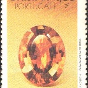 Br-Selo, 1977, C-1016-RHM, (N). Pedras Preciosas Portucale-77, Exposição Filatélica do Porto (Topázio).