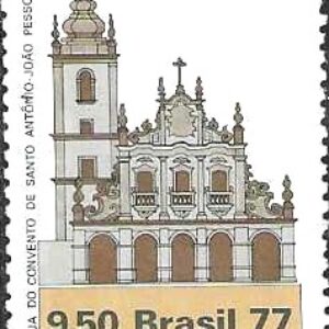 Br-Selo, 1977, C-1027-RHM, (Mint). Arquitetura Religiosa no Brasil Igrejas (Convento João Pessoa/PB).