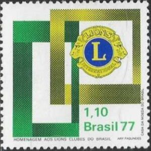 Br-Selo, 1977, C-978-RHM, (Mint), Homenagem aos Lions Clubes do Brasil.