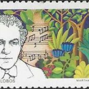 Br-Selo, 1977, C-979-RHM, (Mint). Compositores Brasileiros (Villa Lobos).
