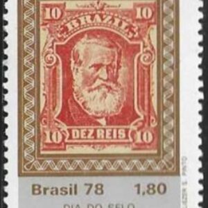 Br-Selo, 1978, C-1044-RHM, (Mint). Dia do Selo, Centenário do Barba Branca.