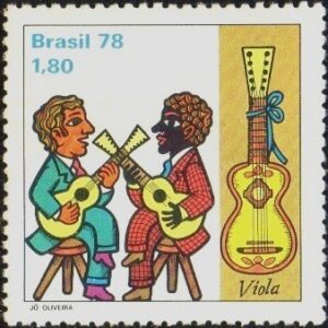 Br-Selo, 1978, C-1046-RHM, (N). Folclore Brasileiro, Instrumentos Musicais (Viola).