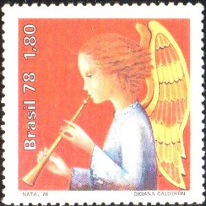 Br-Selo, 1978, C-1073-RHM, (Mint), Natal (Anjo Flauta).