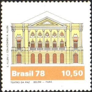 Br-Selo, 1978, C-1076-RHM, (Mint). Teatros Brasileiros (Teatro da Paz, Belém - Pará.