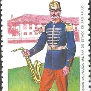 Br-Selo, 1981, C-1240-RHM, (Mint). 150 Anos da Polícia Militar do Estado de São Paulo (Corpo Musical). .